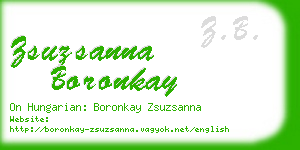 zsuzsanna boronkay business card